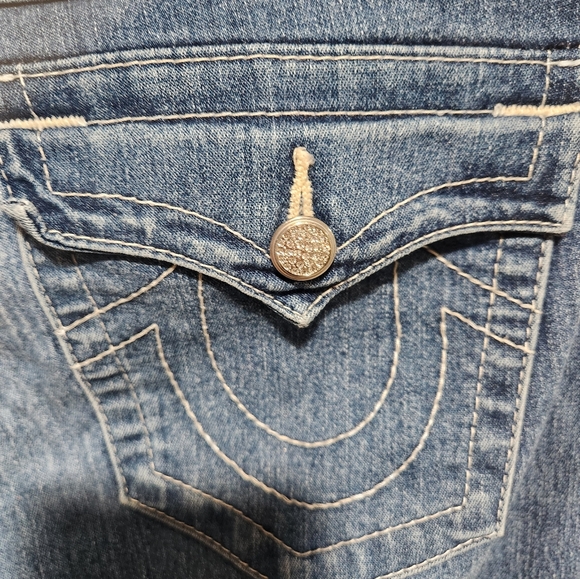 True Religion Jenny Curvy MidRise Blue Skinny Jeans Size 32 - Picture 5 of 5
